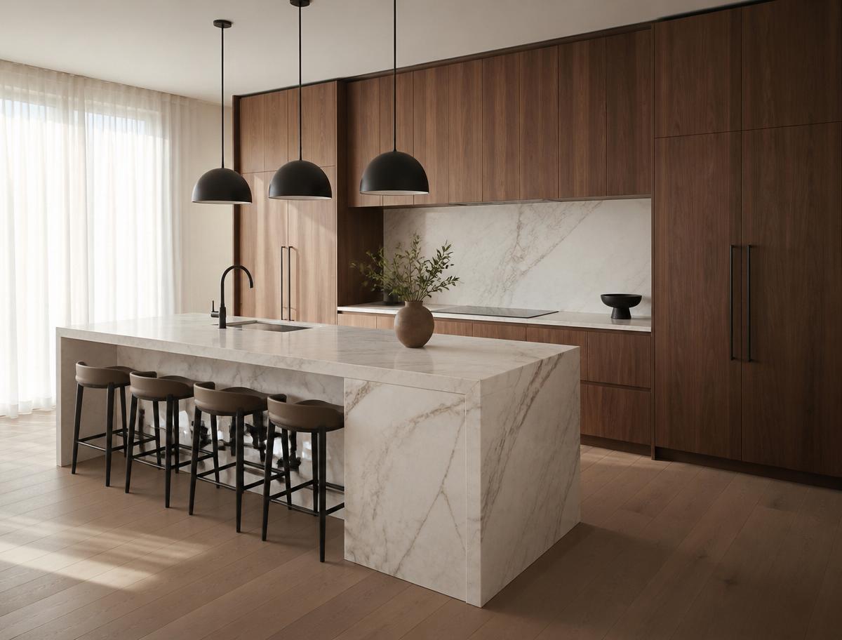 Walnut & Calacatta